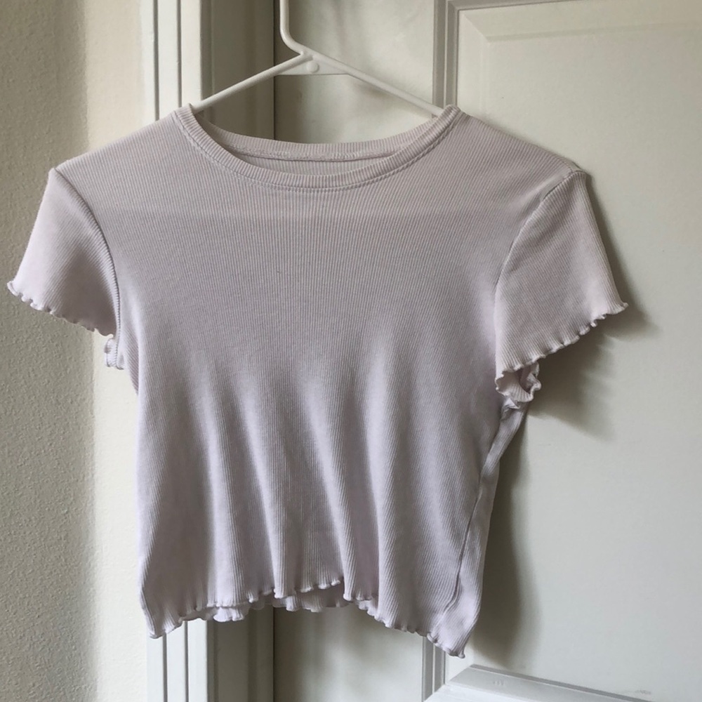 white ruffled shirt